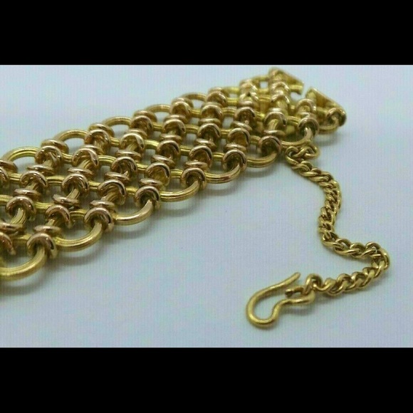 Vintage 18K YELLOW GOLD LINK BRACELET - Picture 12 of 13